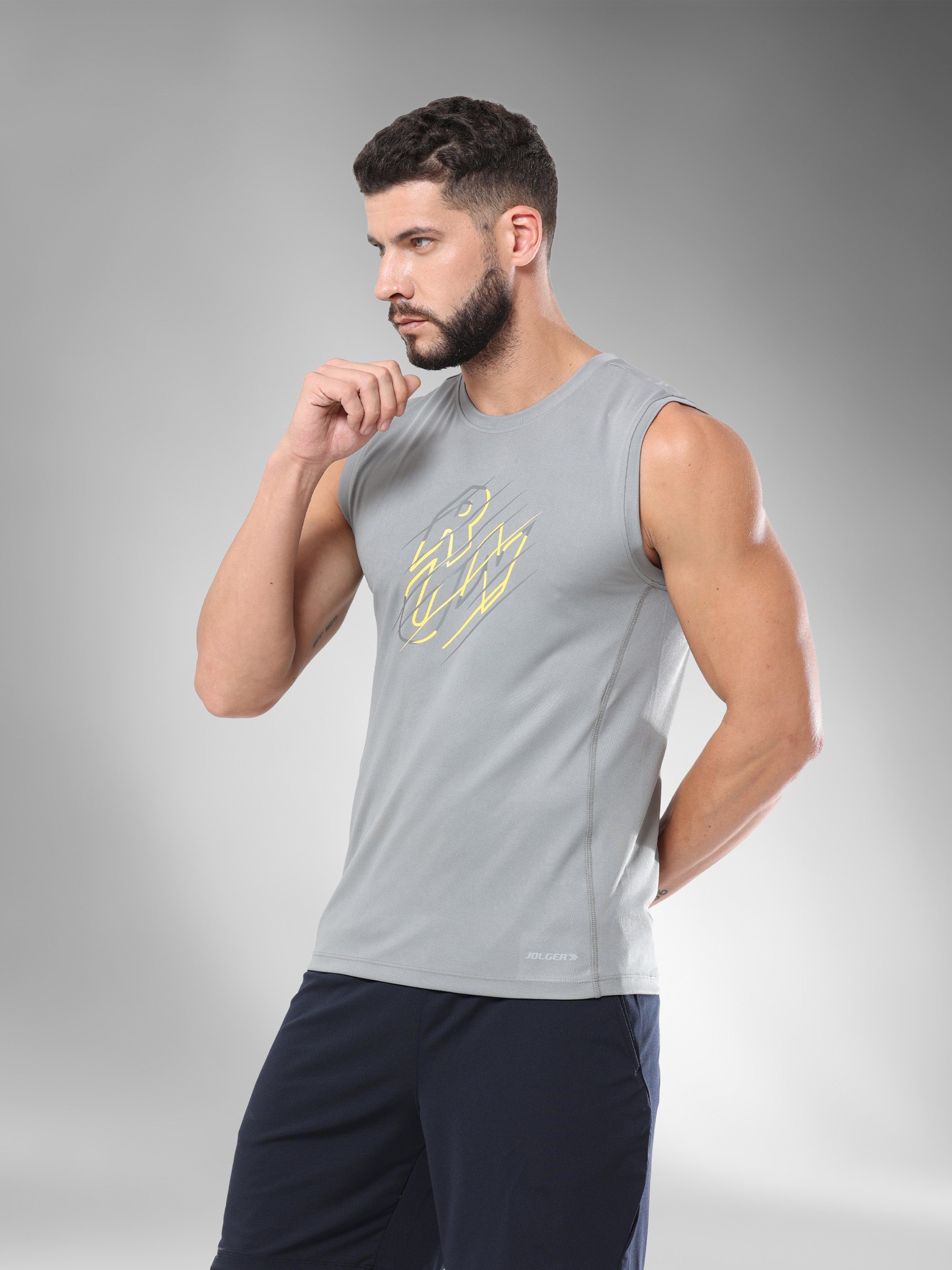 JAMTA012_Grey_leftpose_Sleeveless