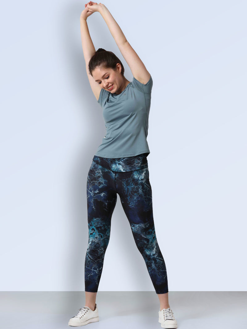 Women’s High Waist Printed Active Wear Yoga & Gym Leggings