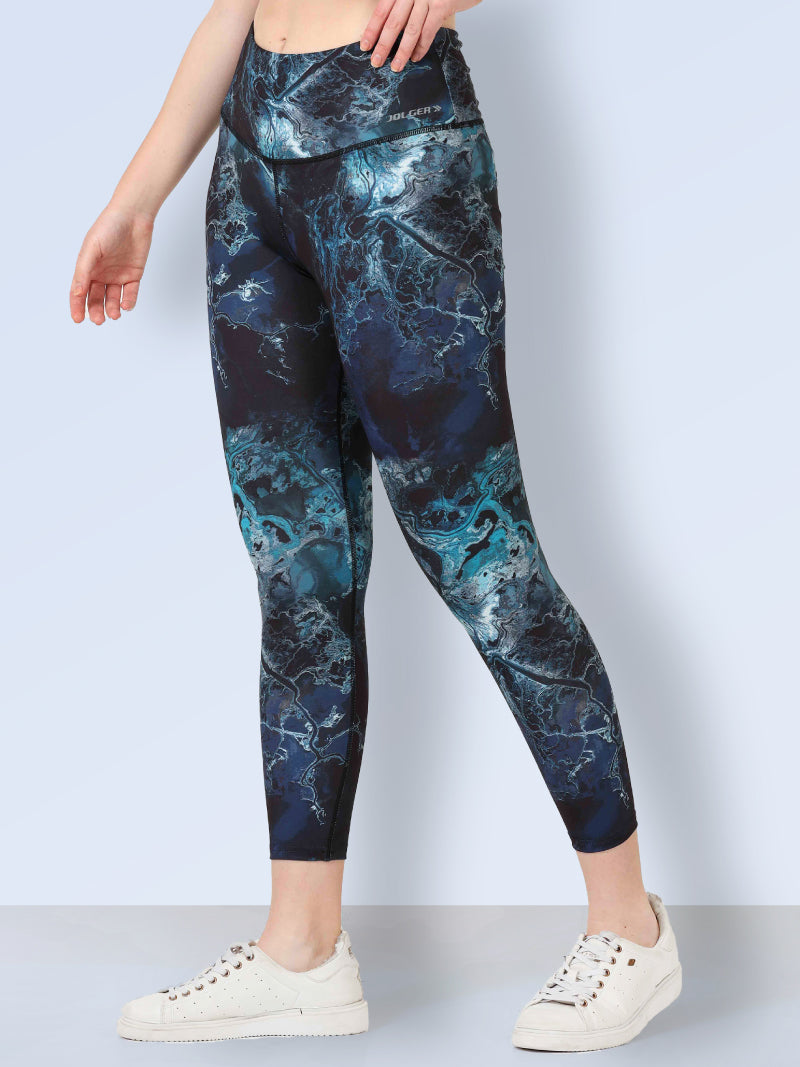 women's leggings - gym leggings - navy color