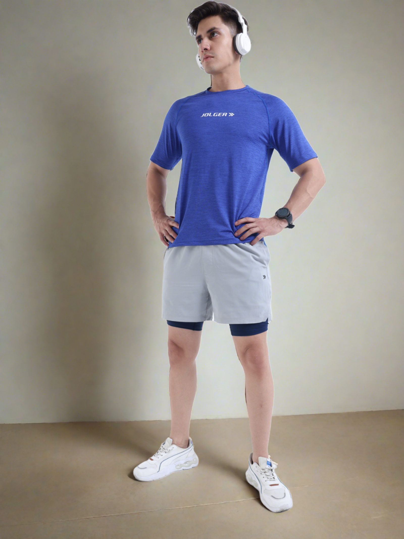 Men's Super Stretchable Raglan Sleeves Gym T-shirt