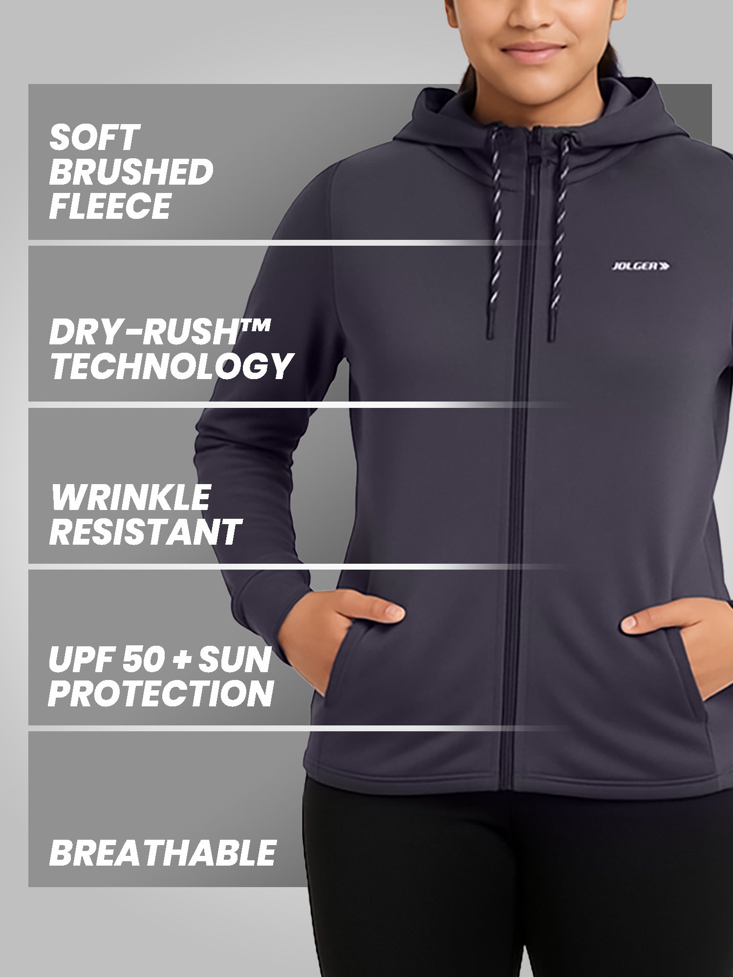 Jolger Unisex Hooded Pullover Zipper Jacket
