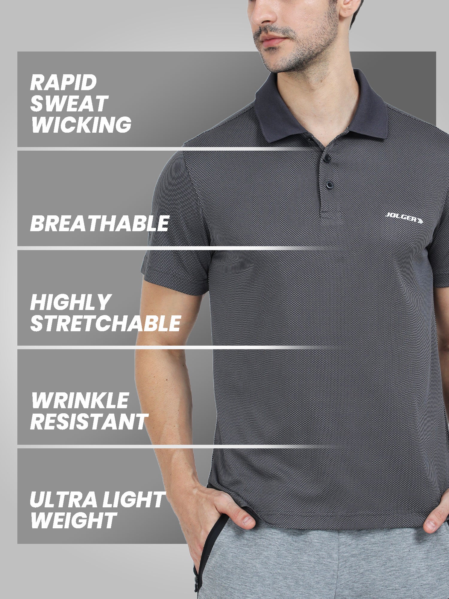 Men's Wrinkle Free Polo T-Shirt