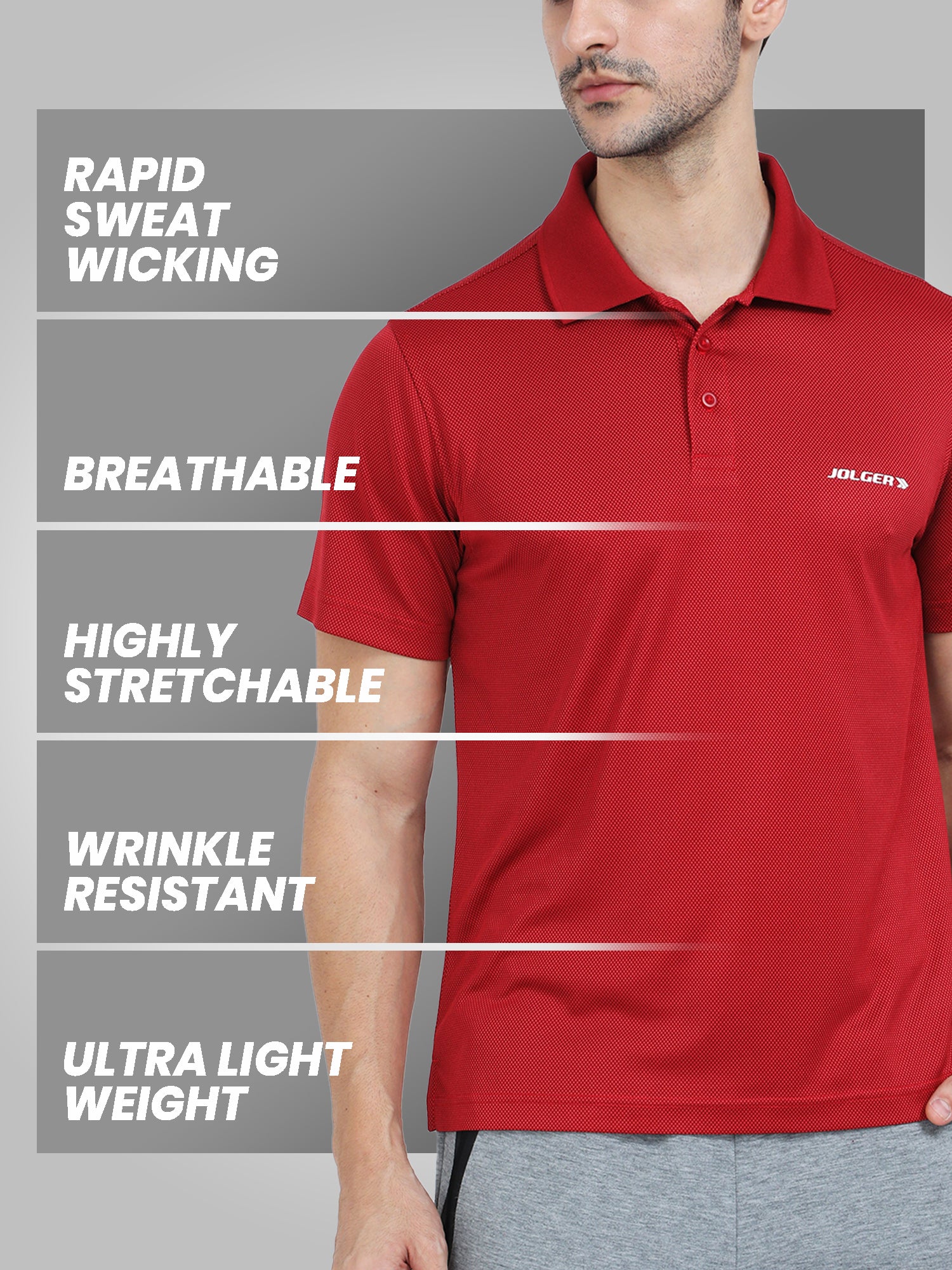 Men's Wrinkle Free Polo T-Shirt