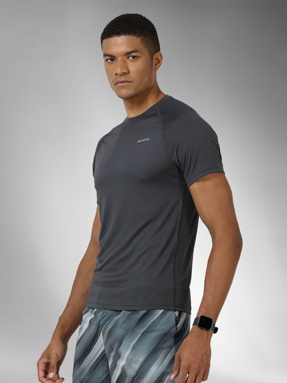 JAMPT009_Grey_Tee_leftpose_roundnecktee
