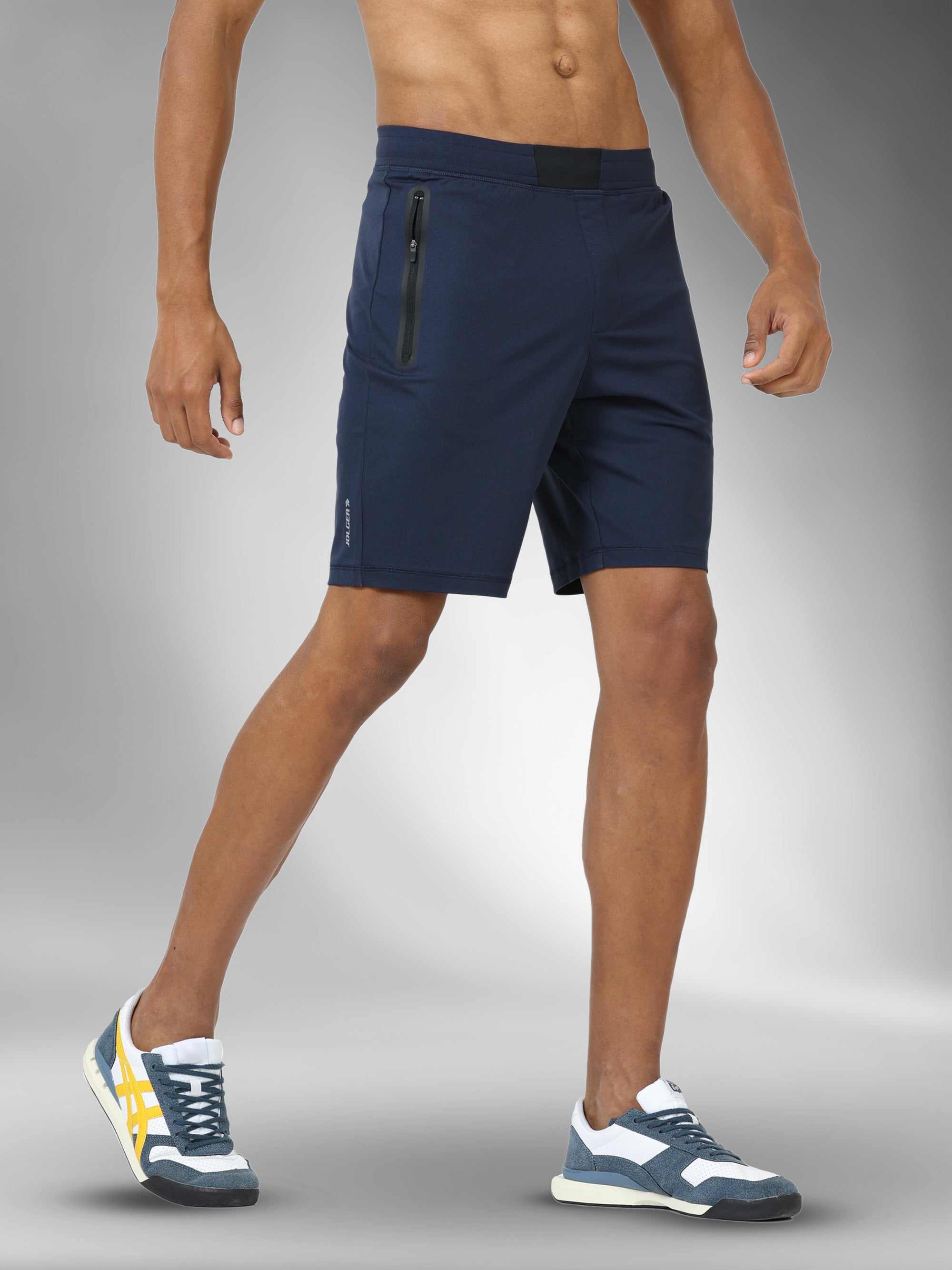 Men's Active Gym Shorts with Bonded  Zipper Pocket