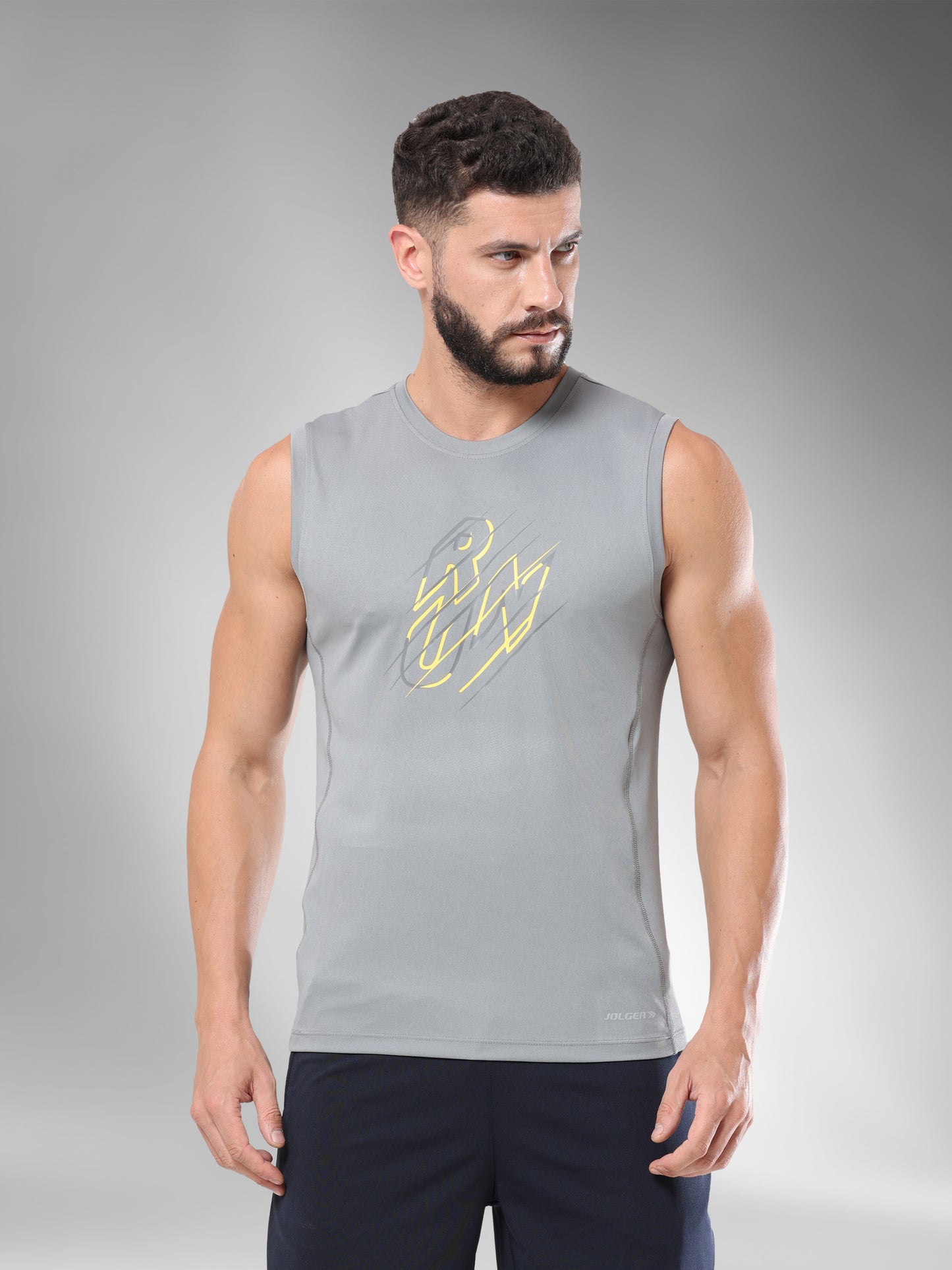 JAMTA012_Grey_frontpose_Sleeveless