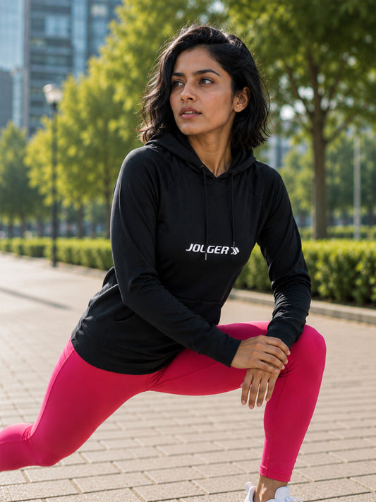 Women's Light Weight Breathable Hoodie Jacket With Kangaroo Pocket