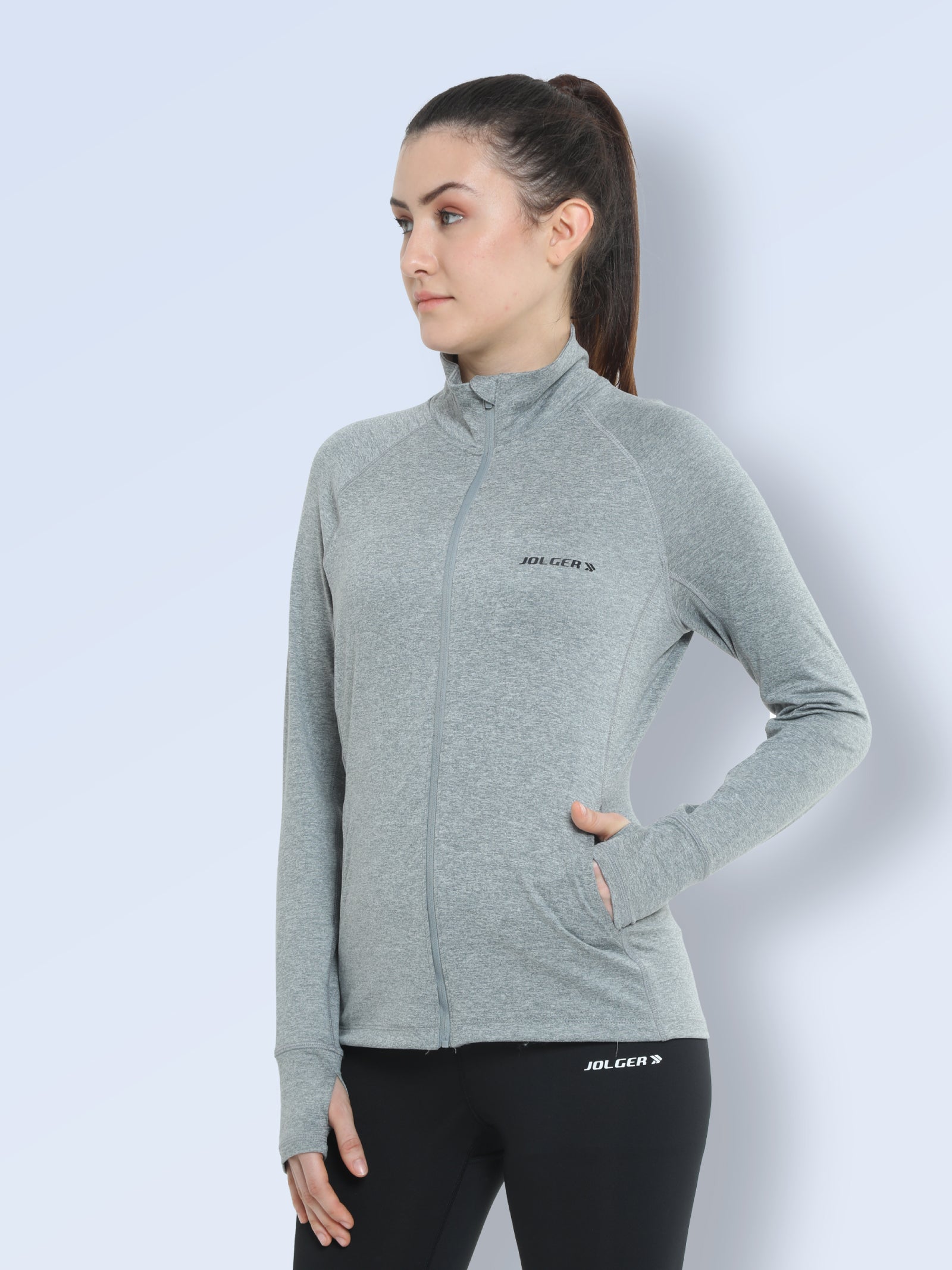 gym jacket womens - grey color