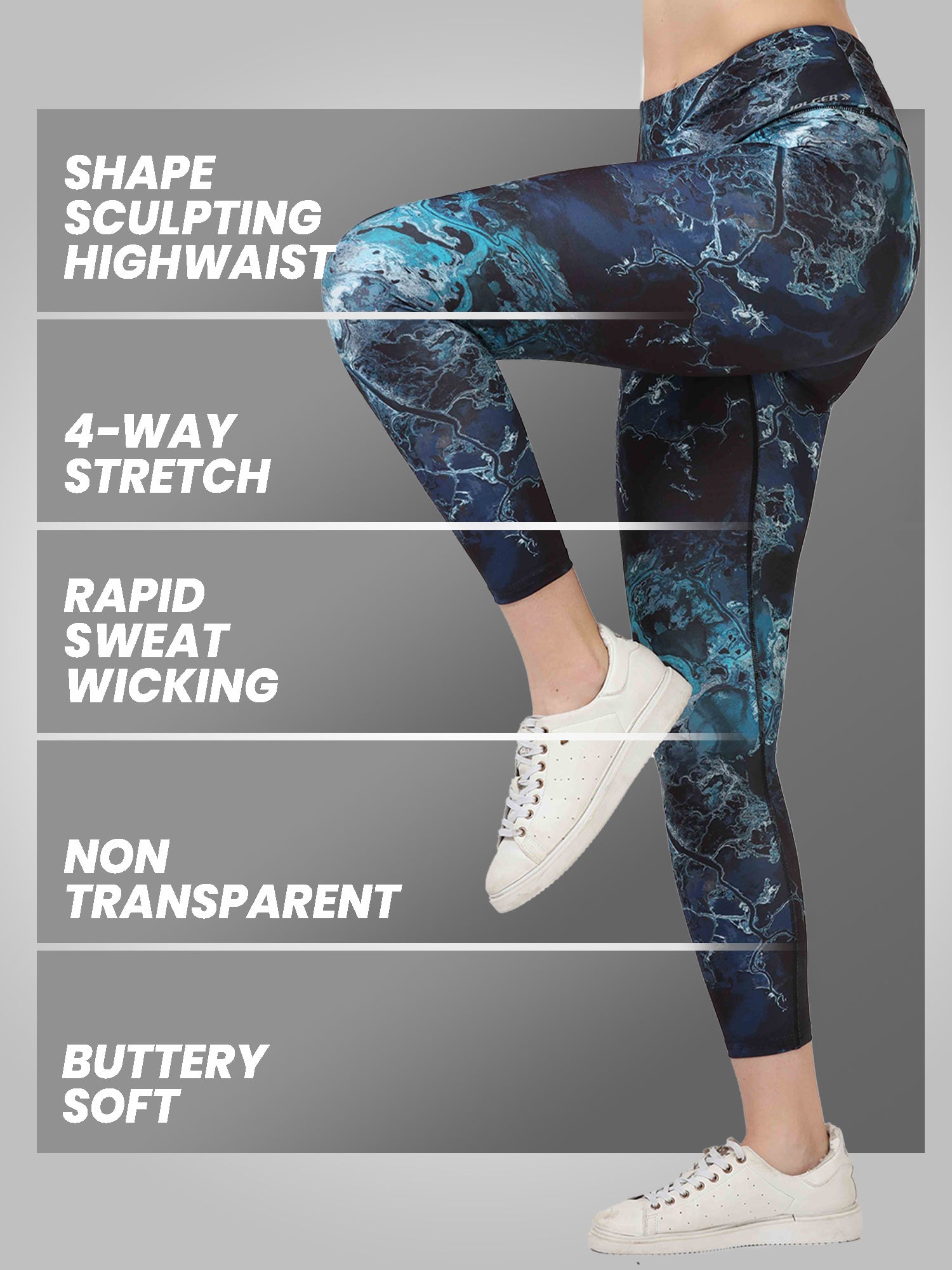 Women’s High Waist Printed Active Wear Yoga & Gym Leggings